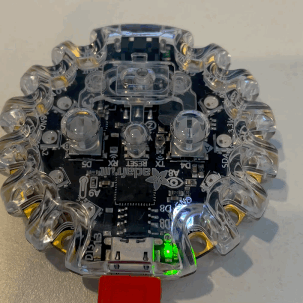CPX hw no.02, question #5, showing each pixel "glow" in a sequence