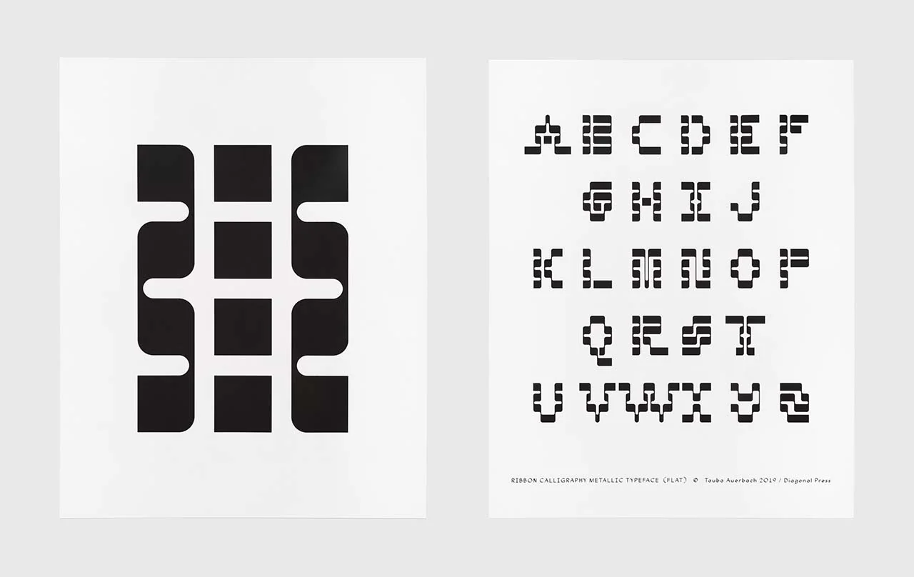 Tauba Auerbach Type Specimen poster example